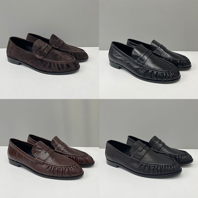 Mirror Quality Loafers Men Designer Ruched Penny Loafers Le Loafer Mules Penny Loafers Women Dress Shoes Slip On Loafer Slippers Daily Casual Flat Shoes 1137 - 6 of 9