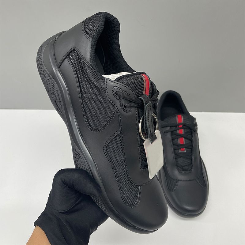 Top Quality EU36-49 Americas Cups Sneakers Designer Men Women Patent Leather Mesh Lace Up Sport Casual Trainers Breathable Comfort Casual Shoes 53 527 447 - 4 of 9