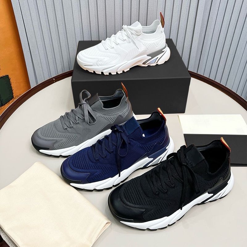 Designer Men Knit Runners Tatic Platform Sneakers Mesh Leather Breathable Trainers Outdoor Hiking Casual Men Walking Running Sports Shoes High Quality 892 - 9 of 9