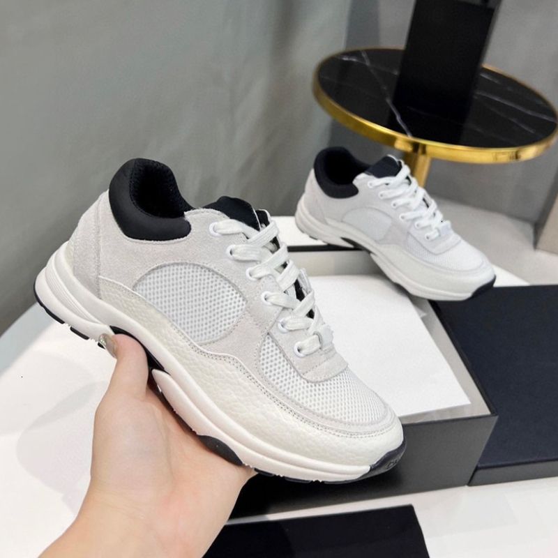 Top Quality Designer Men Women Luxury Quilted Couple Sneakers Premium Leather Suede Casual Shoes Non-slip Sole Outdoor Sport Walking Trainers White Daily Shoes 594 - 4 of 9