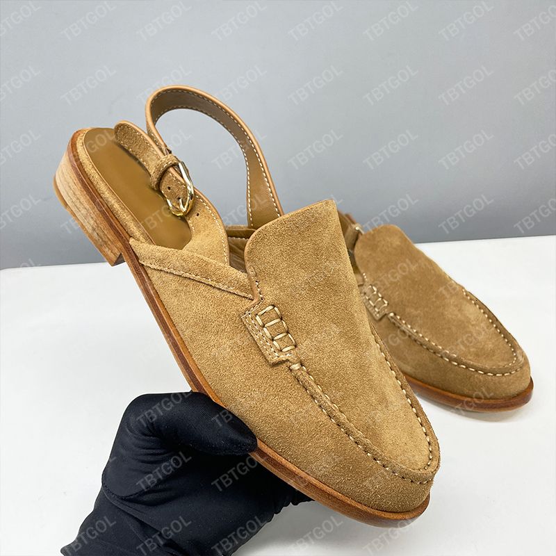 26P Women Designer Loafers Top Quality Slingback Shoes Leather Crystal Loafers Flats Woven Slippers Mules Sandals Party Dress Shoes Fashion Casual Office Flats 755 - 6 of 8