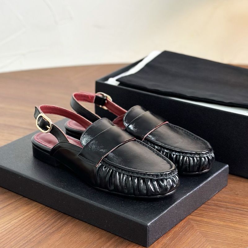 26P Women Designer Loafers Top Quality Slingback Shoes Leather Crystal Loafers Flats Woven Slippers Mules Sandals Party Dress Shoes Fashion Casual Office Flats 755 - 8 of 8