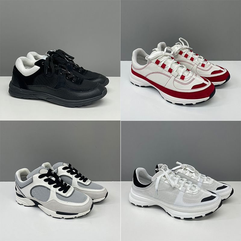 Top Quality Designer Men Women Luxury Quilted Couple Sneakers Premium Leather Suede Casual Shoes Non-slip Sole Outdoor Sport Walking Trainers White Daily Shoes 594 - 9 of 9