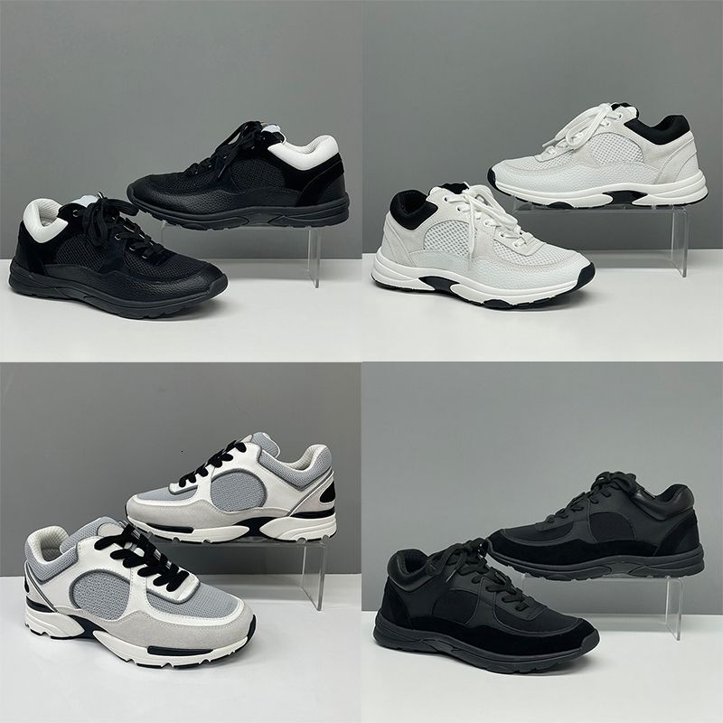 Top Quality Designer Men Women Luxury Quilted Couple Sneakers Premium Leather Suede Casual Shoes Non-slip Sole Outdoor Sport Walking Trainers White Daily Shoes 594 - 6 of 9