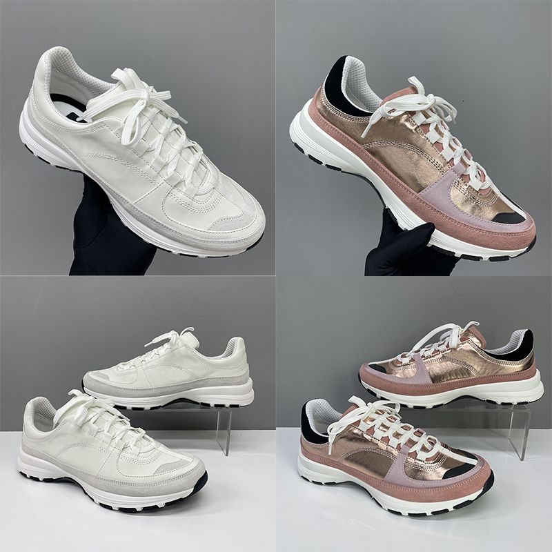 Top Quality Designer Men Women Luxury Quilted Couple Sneakers Premium Leather Suede Casual Shoes Non-slip Sole Outdoor Sport Walking Trainers White Daily Shoes 594 - 8 of 9