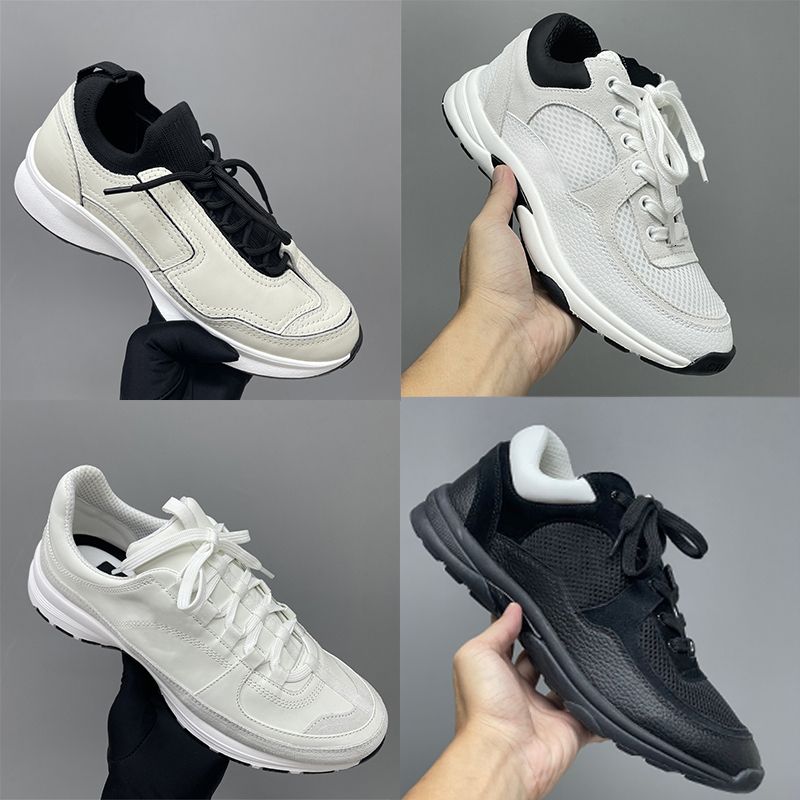 Top Quality Designer Men Women Luxury Quilted Couple Sneakers Premium Leather Suede Casual Shoes Non-slip Sole Outdoor Sport Walking Trainers White Daily Shoes 594 - 3 of 9