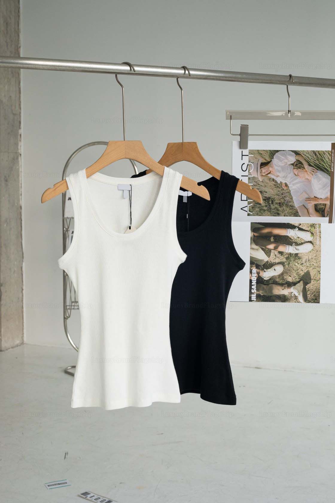 Designer Tank top Summer Women T Shirts Crop Top Sexy Off Shoulder Black Tank Casual Sleeveless Backless Shirt men tank top asian size s-xl - 8 of 9