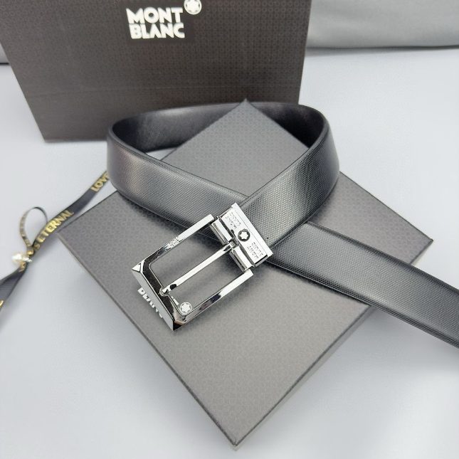 Men Business Belt casual 2026 Upscale Black Fashion needle buckle Belts MB Designer Belt With white star logo Montblancs genuine leather belt for elegant charm Man - 6 of 8