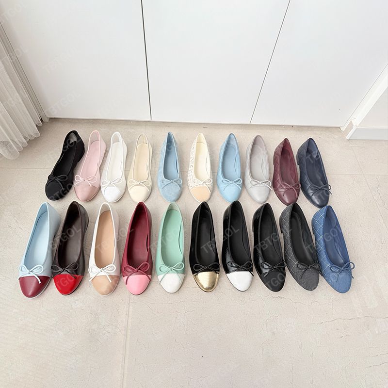 2026 Suede Ballet Flats Designer Loafers Women Iridescent Croc Embossed Ballerine Shoes Bow Sandals Fashion Mesh Dress Shoes Girls Boat Shoes 891 - 3 of 8