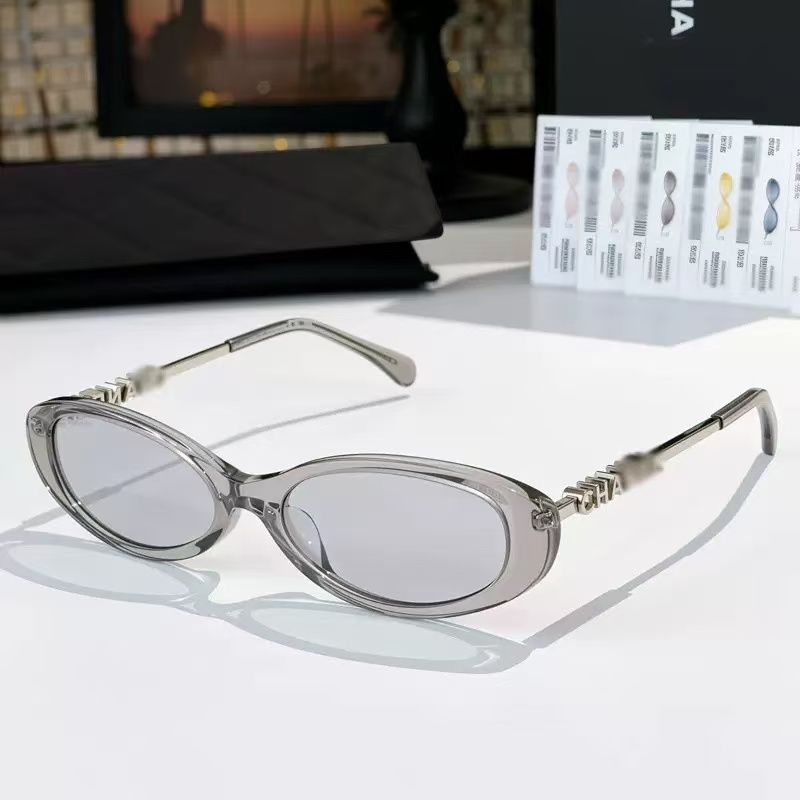 Luxury designer Cat Eye Oval sunglasses for women Exquisite Travel trend men gift Plano glasses Beach shading UV protection polarized with box nice - 6 of 7