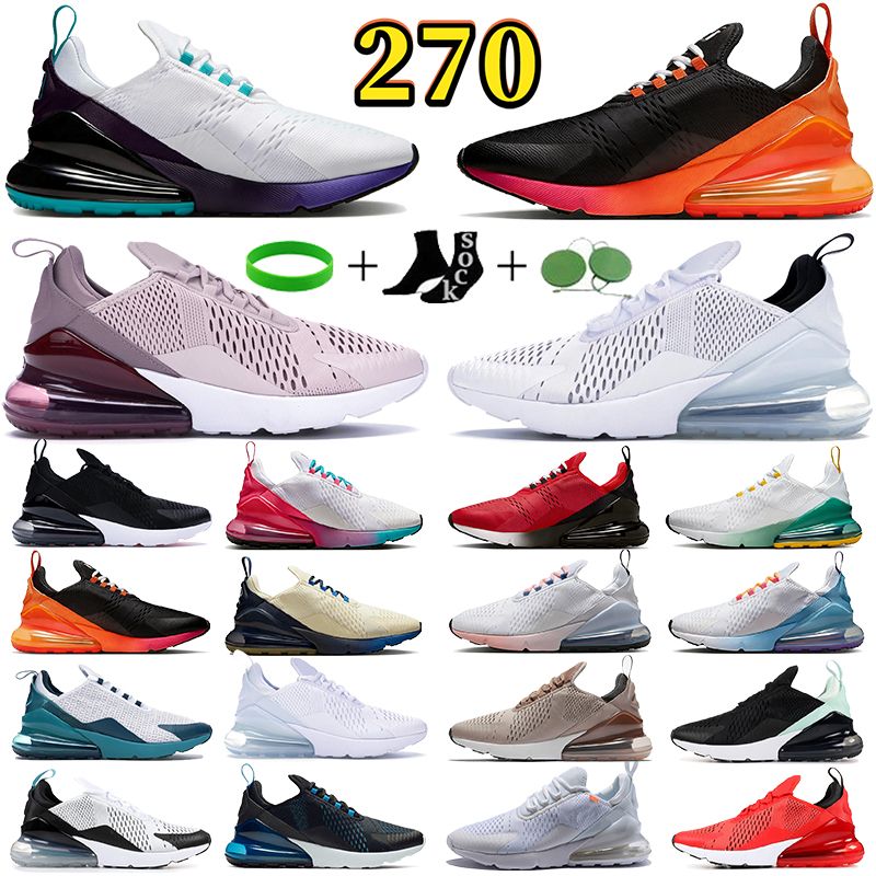 Designer shoe 270 running shoes mens 270s sneakers triple black white Houston San Francisco Core White Olive Light Bone Grape Brown red Men Womens Sport Sneakers - 1 of 8