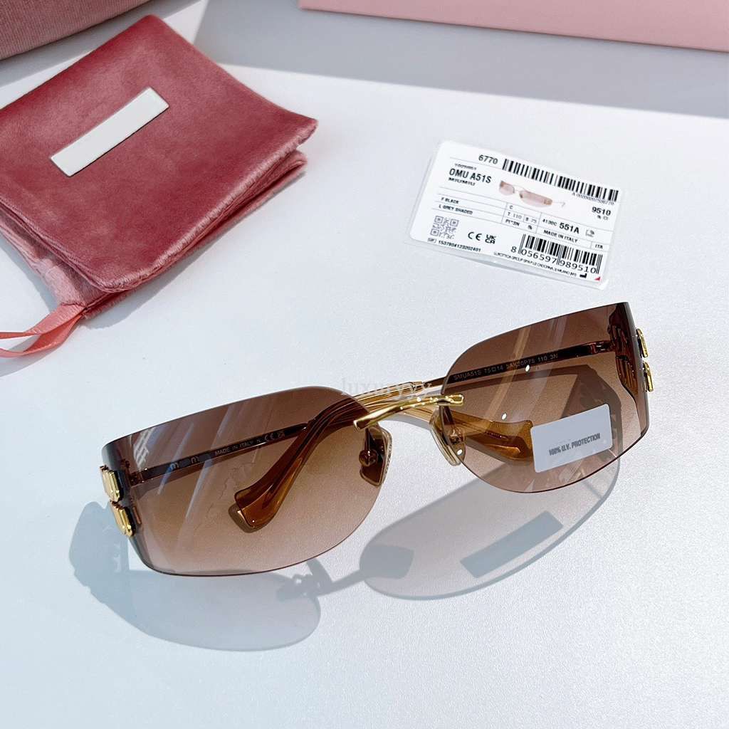 MU Designer Sunglasses luxury sunglasses for women men 51S 54Y sun Classic Oval frame glasses Goggle Outdoor Beach Sun protection Glasses MM Driving with box AAAAAA - 2 of 3