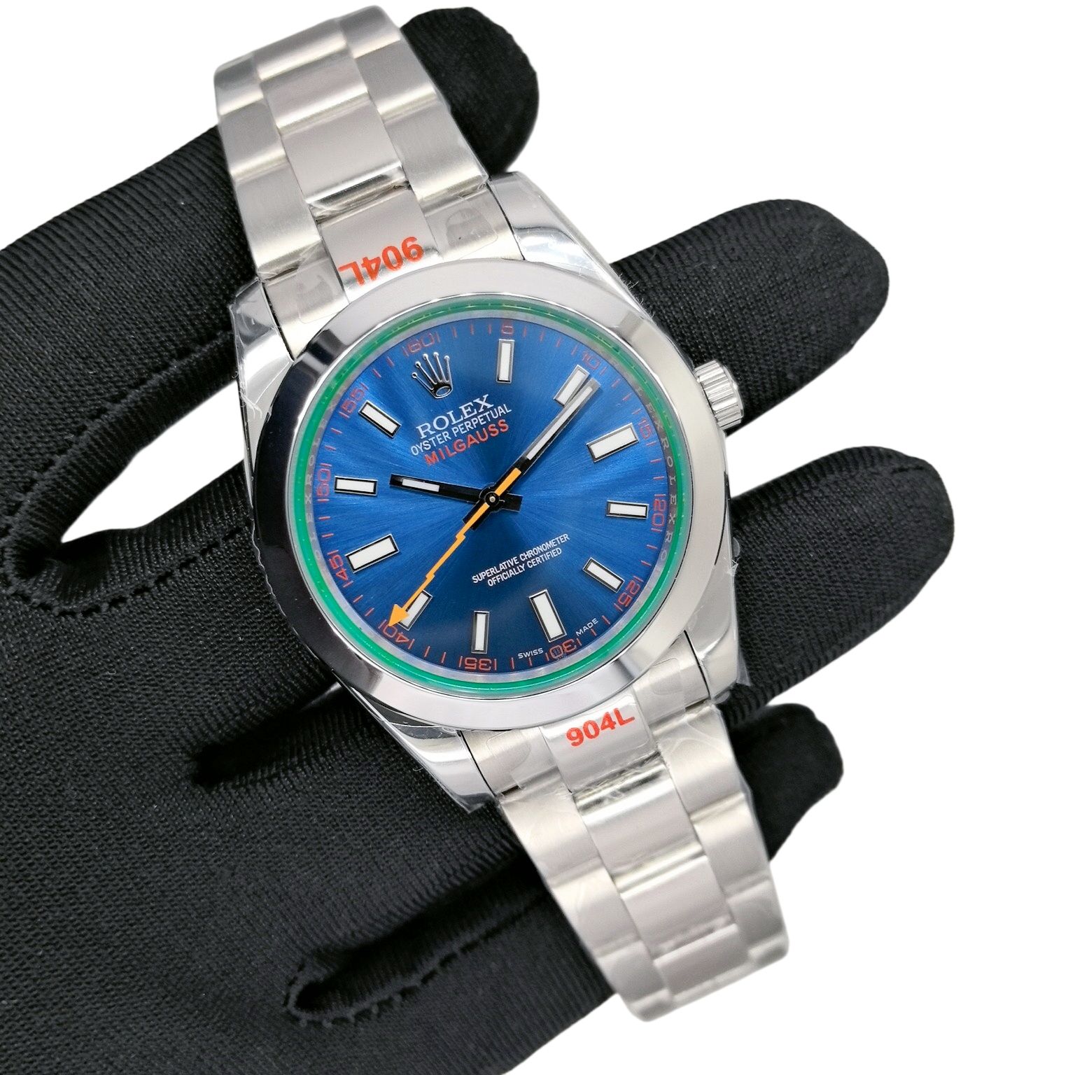 U1 Rolex Milgauss 116400 40MM Automatic Stainless Steel Watch Bezel Men's Watch Sapphire Glass Case New - 1 of 8