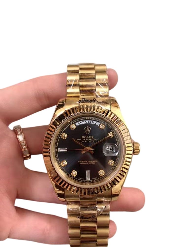 U1 Rolex Day Date 40MM Yellow Gold Case Automatic Stainless Steel Watch Bezel Men's Watch Sapphire Glass Case New - 4 of 8