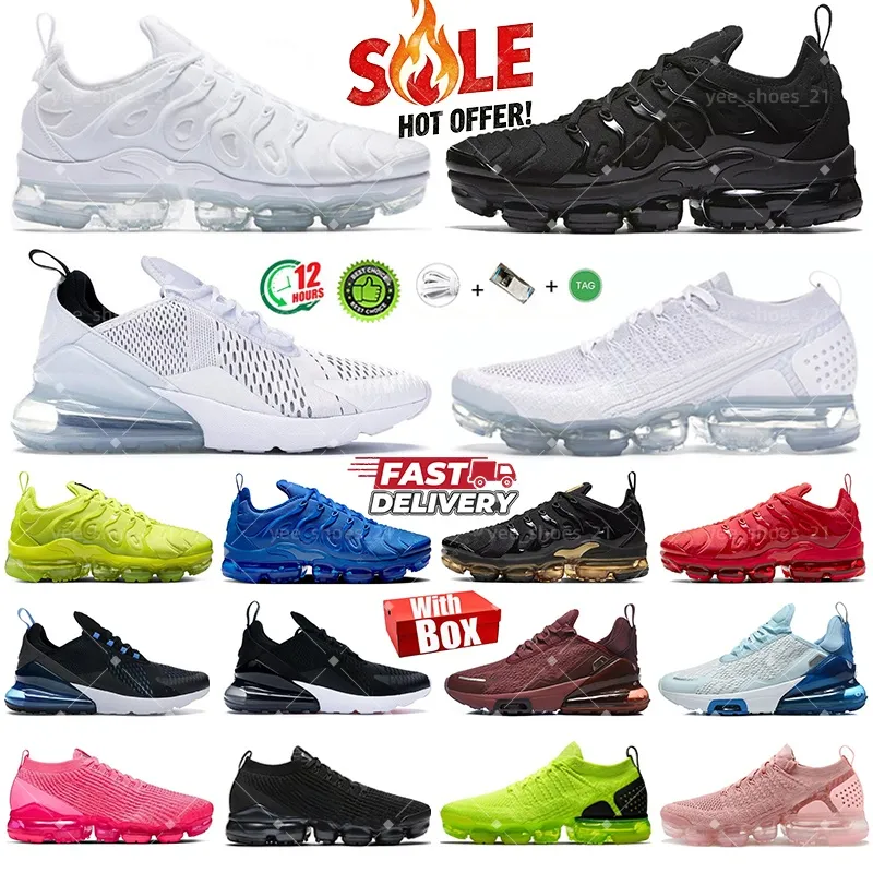 TN Plus 270 Running Shoes 270s Premium Mens Women Sneakers Triple White Black 2.0 3.0 Red Game Pink Wolf Grey Walking Sports Trainers with box 36 47 - 1 of 8