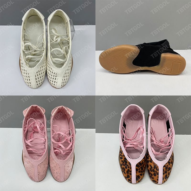 Women Ballerina New Taekwondo Mei Ballet Shoes Designer Sneakers Lace Up Soft Ballet Flats Mary Jane Flat Strape Leather Travel Daily Trainers 1161 - 8 of 8