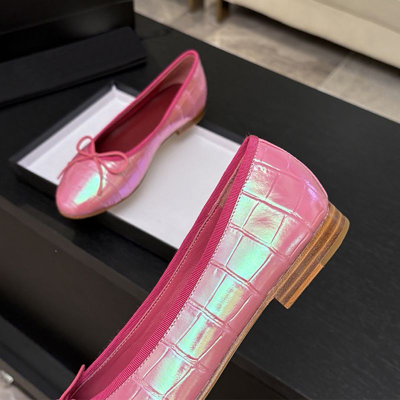 Top Quality Women Suede Ballet Flats Designer Velvet Loafers Bow Mesh Sandals Dinner Dress Shoes Girls Slip-On Wedding Party Boat Shoes 891 - 5 of 8