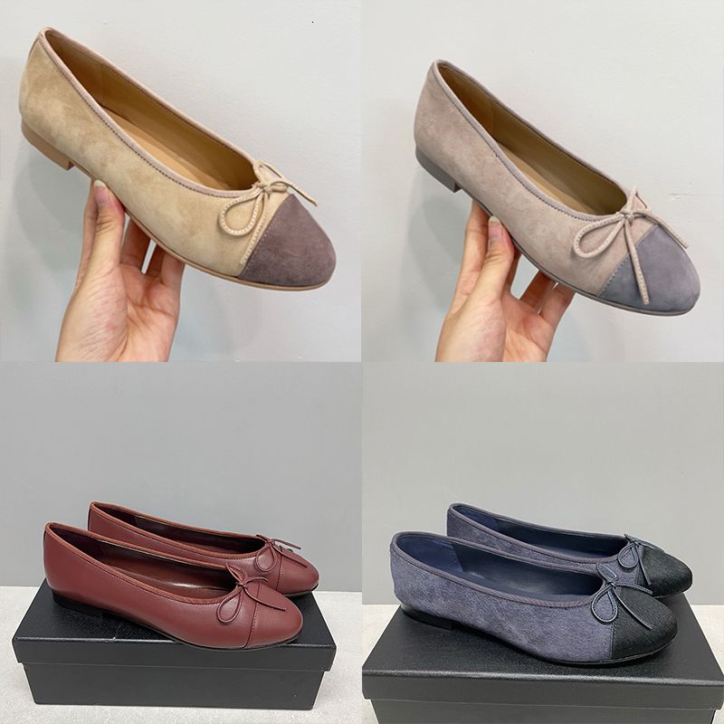 New Women Fur Ballet Flats Ballerine Velours Sandals Designer Bow Ballerina Shoes Loafers Ballet Sneakers Round Toes Leather Dress Shoes 891 - 1 of 8