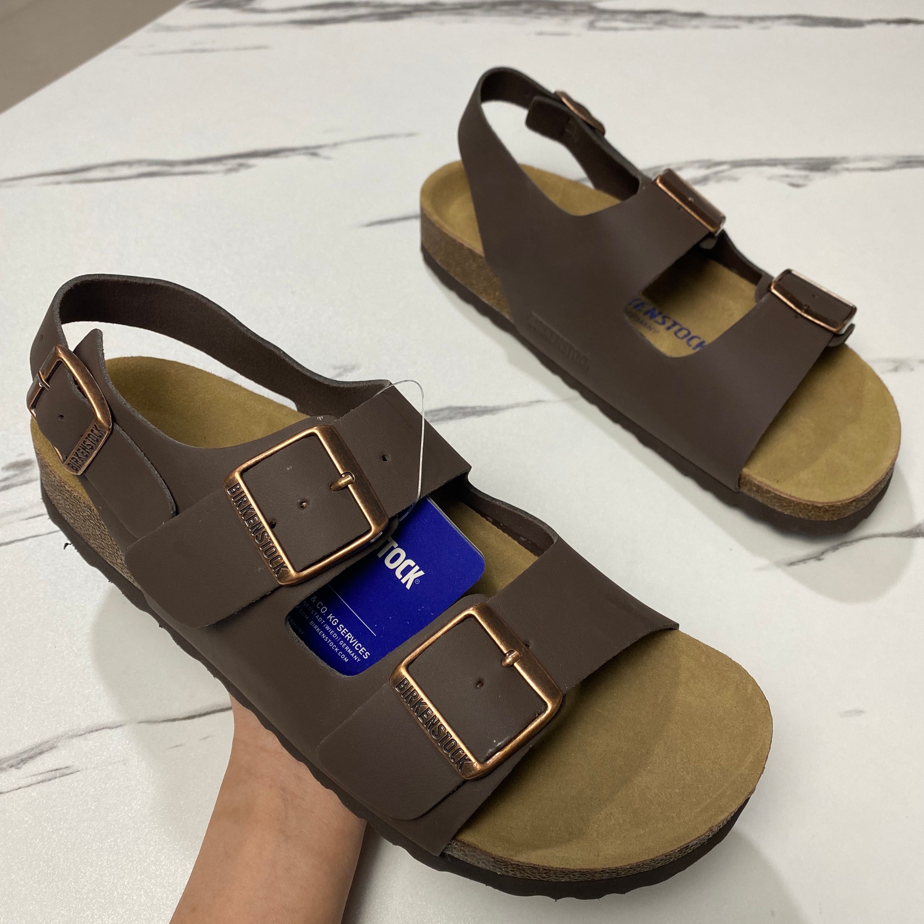 With Box Designer briskenstockk Clogs Sandals clog Slippers Cork Flat High Quality Fashion Summer Genuine Leather Slide Favourite Beach Casual Shoes Women Men - 2 of 8
