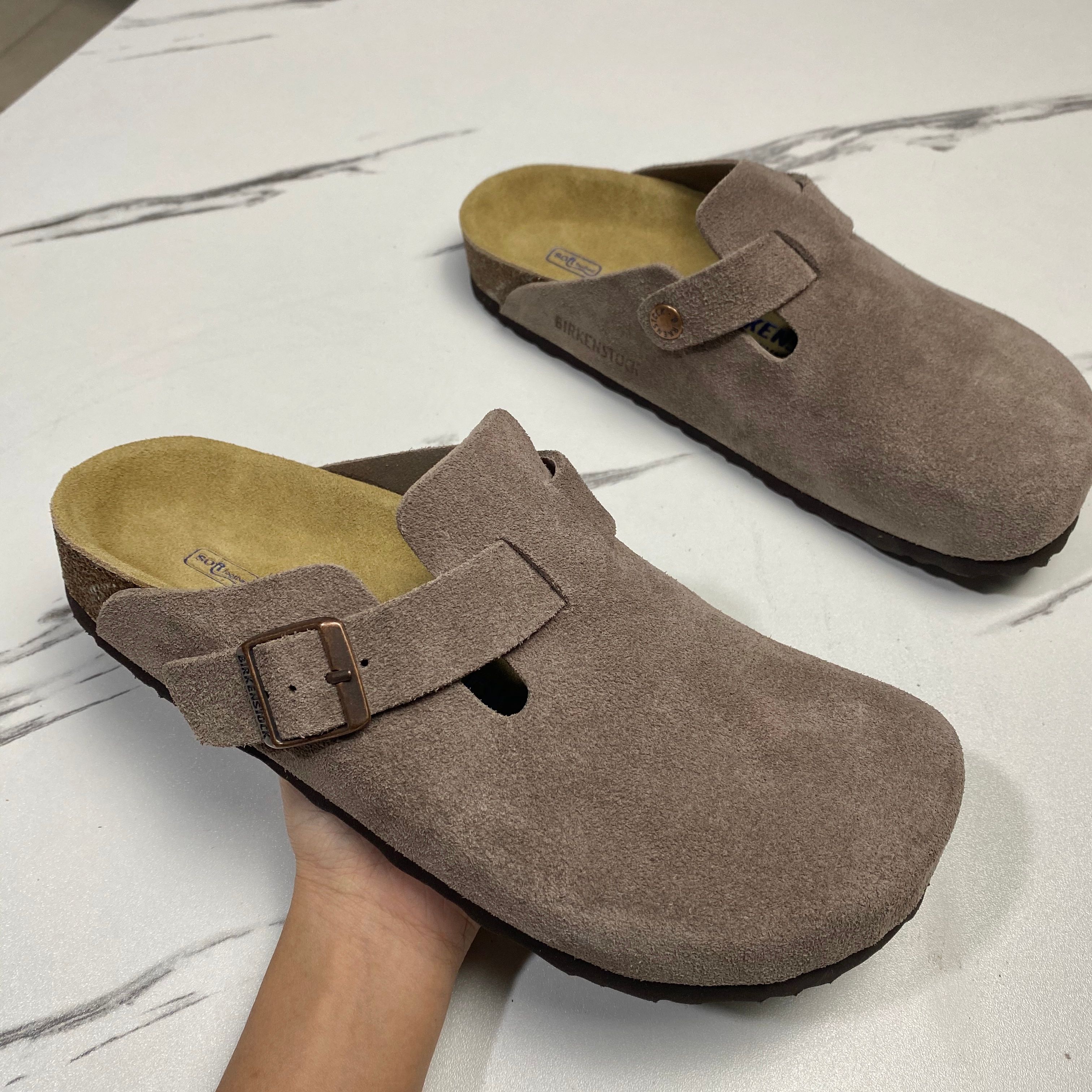 With Box Designer briskenstockk Clogs Sandals clog Slippers Cork Flat High Quality Fashion Summer Genuine Leather Slide Favourite Beach Casual Shoes Women Men - 8 of 8