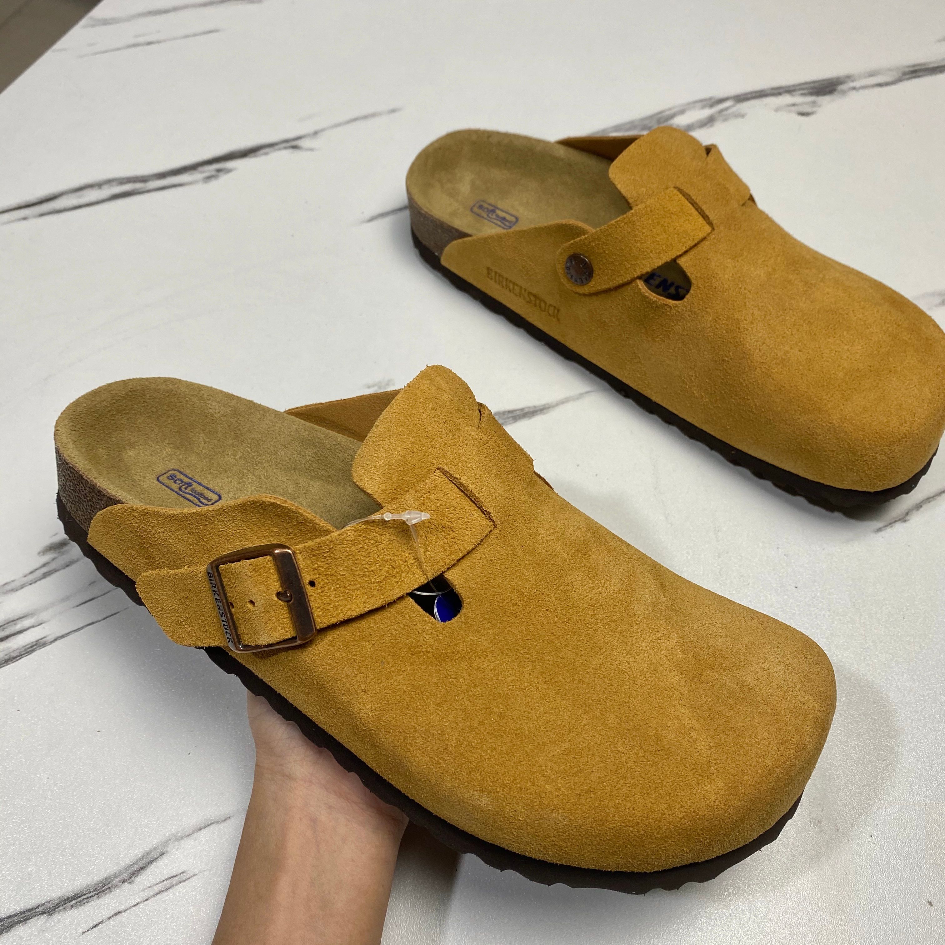 With Box Designer briskenstockk Clogs Sandals clog Slippers Cork Flat High Quality Fashion Summer Genuine Leather Slide Favourite Beach Casual Shoes Women Men - 6 of 8