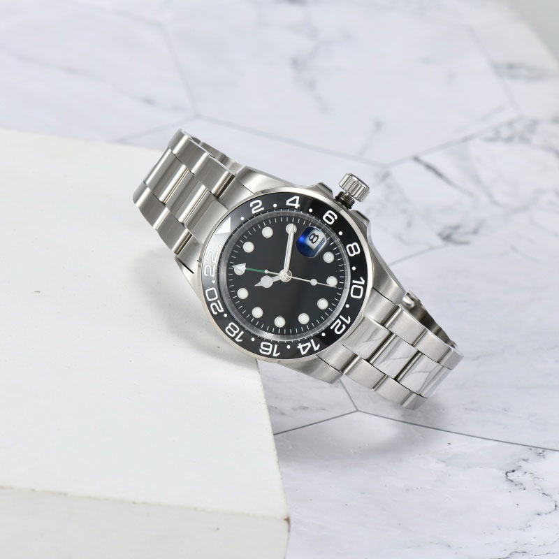 41mm watch ceramic bezel all stainless steel automatic mechanical movement sapphire men's watch orologio di lusso - 6 of 9
