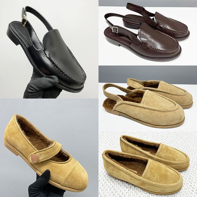 26P Women Designer Loafers Top Quality Slingback Shoes Leather Crystal Loafers Flats Woven Slippers Mules Sandals Party Dress Shoes Fashion Casual Office Flats 755 - 3 of 8