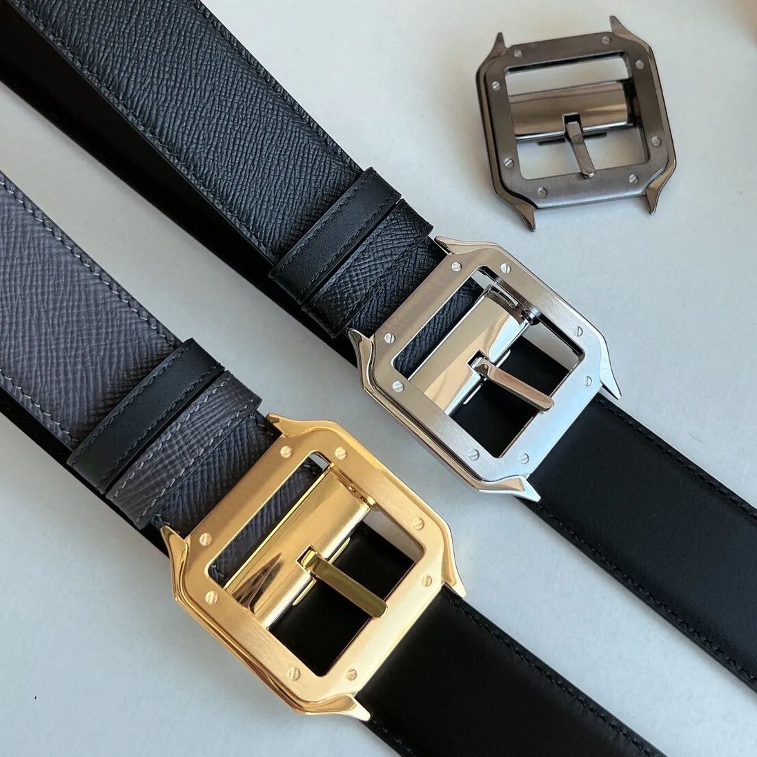 new designer belt fashion classic men'sneedle buckle genuine leather cowhide Versatile for Business and Leisure - 6 of 6