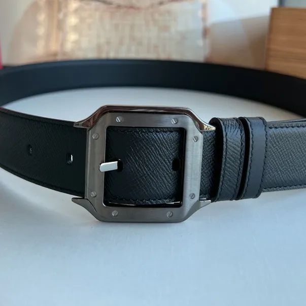 new designer belt fashion classic men'sneedle buckle genuine leather cowhide Versatile for Business and Leisure - 2 of 6