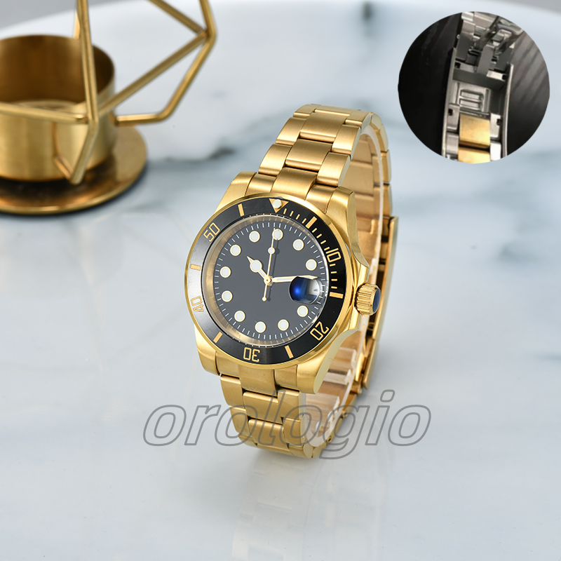 watch mens automatic mechanical ceramics watches 40mm full stainless steel Gliding clasp wristwatches sapphire super luminous - 9 of 9