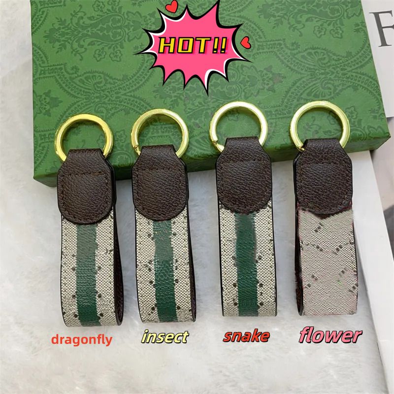 Designer Keychain Two items cheaper Fashion Men Women purse Keychain luxury High Quality Leather Bag Lanyard Gold Plated Key chain Car bag charm with box TOP001 - 2 of 9