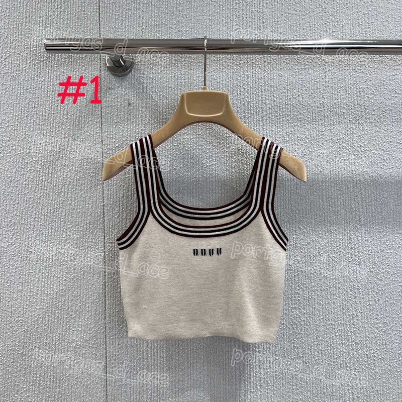 Luxury Letters Knits Polos Tops For Women Designer Pleated Mini Skirt Summer Knitted Tennis Sporty Jumpers Sexy Y2k Crop Slim Fit Tank Vest - 2 of 8