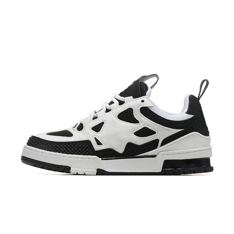 Designer Skate Series Sneakers Men Women Casual Shoes Top Quality Calfskin Platform Trainers Leather Lace-Up Overlays Sneaker - 4 of 8