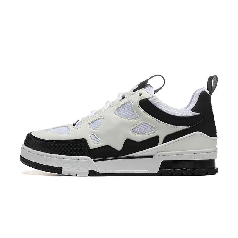 Designer Skate Series Sneakers Men Women Casual Shoes Top Quality Calfskin Platform Trainers Leather Lace-Up Overlays Sneaker - 5 of 8