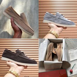 Designer Men Women Woven Suede Loafers Slip On Driving Shoes Metal Pendant Soft Moccasins Outdoor Daily Walking Casual Breathable Footwear Top Quality 739 - menswatches1cool
