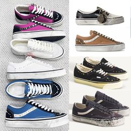 Luxury Pearlized Canvas Shoes New Sneakers For Men Women Pearl Trainers Vintage Sports Casual Shoes Lace Up Walking Shoe 1083 - menswatches1cool