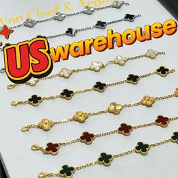 bracelet designer womens jewelry multicolor necklace women stainless steel four leaf clover jewelry handmade jewelry necklace flower - menswatches1cool