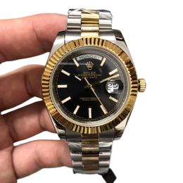 U1 Rolex Day Date 40MM Two Tone Case Automatic Stainless Steel Watch Bezel Men's Watch Sapphire Glass Case New - menswatches1cool