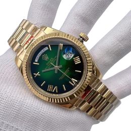 U1 Rolex Day Date 40MM Yellow Gold Case Automatic Stainless Steel Watch Bezel Men's Watch Sapphire Glass Case New - menswatches1cool