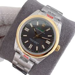 U1 Rolex Oyster Perpetual 100TH Automatic Stainless Steel Watch Bezel Men's Watch Sapphire Glass Case New Black Case - menswatches1cool