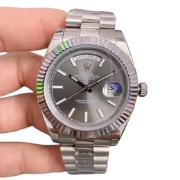 U1 Rolex Day Date 40MM Silver Case Automatic Stainless Steel Watch Bezel Men's Watch Sapphire Glass Case New - menswatches1cool