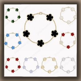 5 flower bracelet designer jewlery designer for women luxury clover bracelet sterling silver jewelry 925 diamond bracelet fashion braclet bracelet wholesale gift - menswatches1cool