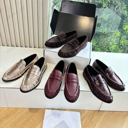High quality Classic brown Suede Women's loafers slip on shoes Flat heel dress shoes designer loafers for women laidy holiday Leisure Driving shoes Mule slippers 35-43 - menswatches1cool