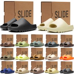 With Box Designer slippers sliders for men women sandals slide mens womens slides outdoor comfortable slipper non-slip flip flops black sand blue - menswatches1cool
