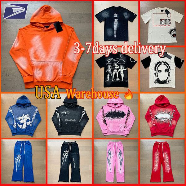 Designer t shirt men hoodie graphic tee for men womens hippie short sets Y2K vintage hoodies and pants streetwear washed classic men's clothing us size S-XL - Apparel - menswatches1cool