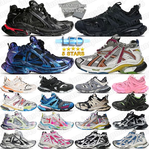 Top Quality Track Led Runners Designer Shoes Tracks 3 3.0 mens loafer womens Platform Sneakers Multicolor Luxury Paris Gomma Leather Extraordinary Trainers With box - Shoes & Accessories - menswatches1cool