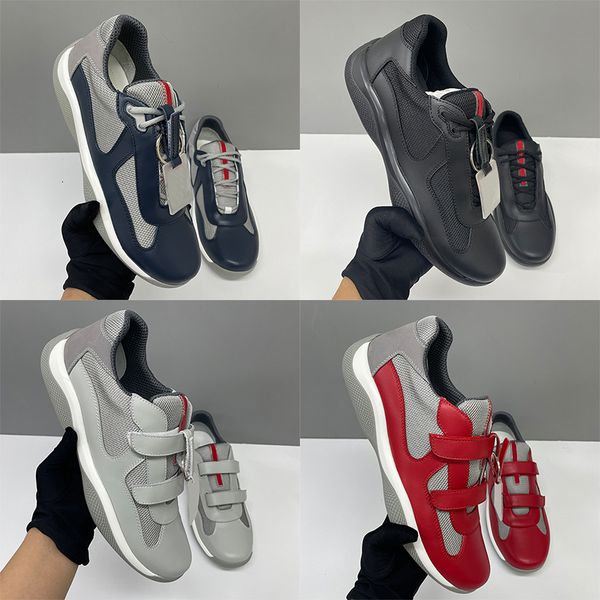 Top Quality EU36-49 Americas Cups Sneakers Designer Men Women Patent Leather Mesh Lace Up Sport Casual Trainers Breathable Comfort Casual Shoes 53 527 447 - Shoes & Accessories - menswatches1cool
