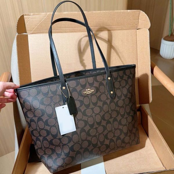 Tote Bag Designer Bag Women's Fashion Classic Shoulder Bag Luxury Handbags Flower Letter Large Capacity Leather Totes Commuting Shopping Bag Casual Tote 01 - Bags, Luggage & Accessories - menswatches1cool