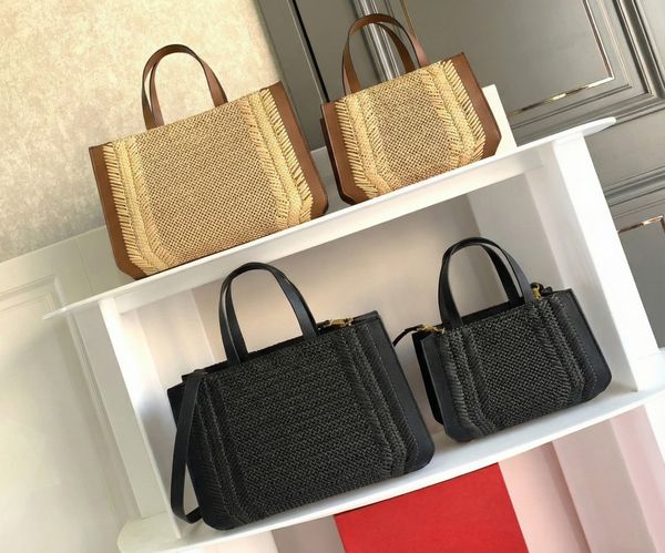 Designer Straw Tote Shoulder Bag for Woman casual Lady bags Commuter Versatile Fashion Relaxed Vintage Knitting Shopping Bags Underarm bag Wallet womens Purse PRPU - Bags, Luggage & Accessories - menswatches1cool