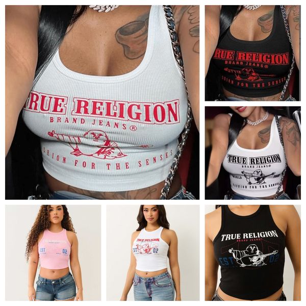 Designer Women's Tanks European American Street Fashion Letter Printed Pit Vest Summer Women Casual Y2k Cropped Tank Tops Tees - Apparel - menswatches1cool